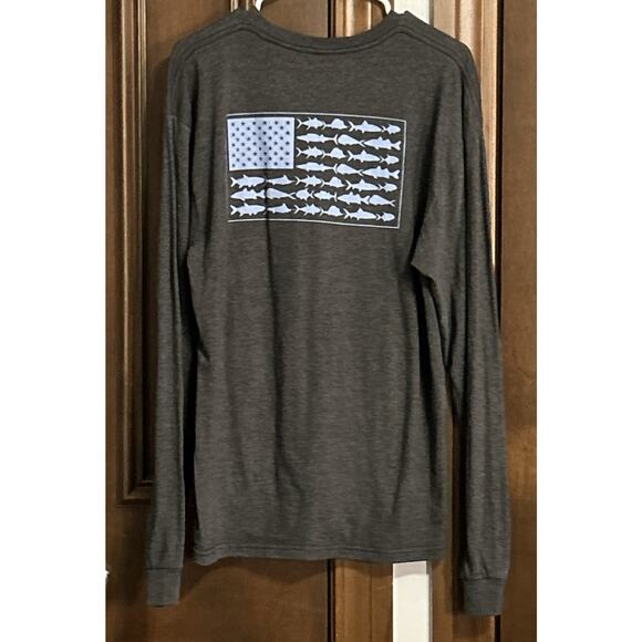 Columbia PFG Long Sleeve T-Shirt Crew Neck Dark Gray Mens Size Large - Picture 1 of 8